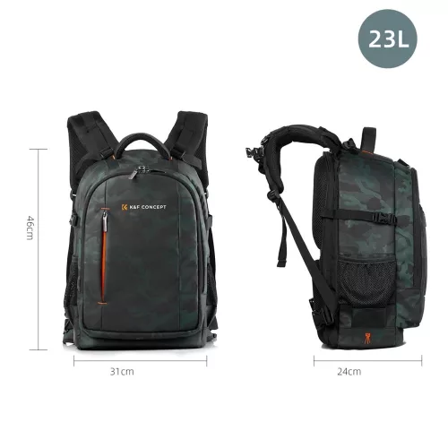 KandF Concept Beta Backpack 22 literes, fotós hátizsák, vízálló