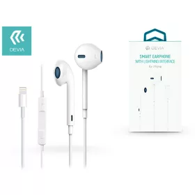   Devia sztereó felvevős fülhallgató - Lightning and Bluetooth - Devia Smart      Earpods for iPhone - fehér