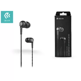   Devia univerzális sztereó felvevős fülhallgató - 3,5 mm jack - Devia Kintone    In-Ear Wired Earphones - fekete