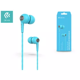   Devia univerzális sztereó felvevős fülhallgató - 3,5 mm jack - Devia Kintone    In-Ear Wired Earphones - kék