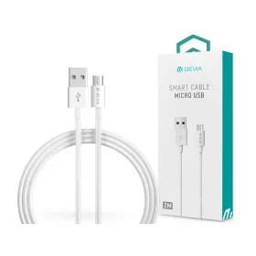   Devia USB - micro USB adat- és töltőkábel 2 m-es vezetékkel - Devia Smart Cable - fehér