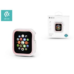   Apple Watch 4 védőtok - Devia Dazzle Series 44 mm - fehér/pink