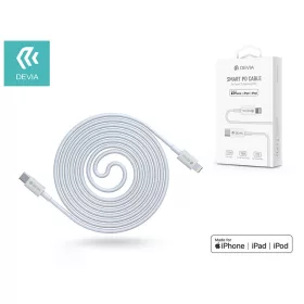   Devia USB Type-C - Lightning adat- és töltőkábel 1,5 m-es vezetékkel - Devia    Smart Series PD Cable 18W Type-C to Lightning - fehér (MFI engedélyes)