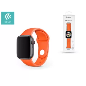   Apple Watch lyukacsos sport szíj - Devia Deluxe Series Sport Band - 38/40/41 mm - narancs