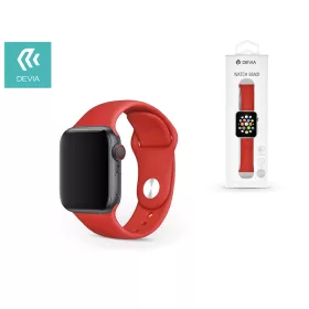   Apple Watch lyukacsos sport szíj - Devia Deluxe Series Sport Band - 38/40/41 mm - piros