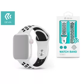   Apple Watch lyukacsos sport szíj - Devia Deluxe Series Sport2 Band - 38/40/41 mm- fehér/fekete