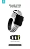 Apple Watch lyukacsos sport szíj - Devia Deluxe Series Sport2 Band - 42/44/45/49mm - fehér/fekete