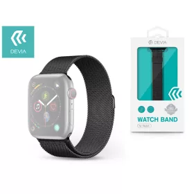   Apple Watch fém szíj - Devia Elegant Series Milanese Loop - 38/40/41 mm - fekete