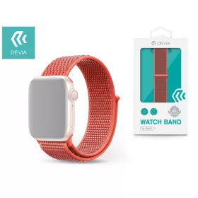   Apple Watch szövet sport szíj - Devia Deluxe Series Sport3 Band - 38/40/41 mm - nectarine