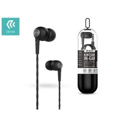   Devia univerzális sztereó felvevős fülhallgató - 3,5 mm jack - Devia Kintone V2 In-Ear Wired Earphones - fekete