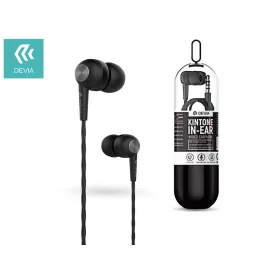   Devia univerzális sztereó felvevős fülhallgató - 3,5 mm jack - Devia Kintone V2 In-Ear Wired Earphones - fekete