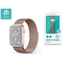   Apple Watch fém szíj - Devia Elegant Series Milanese Loop - 42/44/45/49 mm -    rose gold