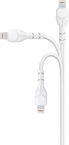 Devia USB - Lightning adat- és töltőkábel 1 m-es vezetékkel - Devia Kintone Tube CableV3 Series for Lightning - 5V/2.1A - fehér