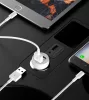 Devia szivargyújtós töltő adapter 2xUSB bemenettel + USB - Lightning kábel -    5V/3,1A - Devia Smart Series Dual Car Charger Suit - fehér