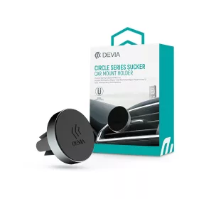   Devia univerzális szellőzőrácsba illeszthető mágneses autós tartó - Devia CircleSeries Sucker Car Mount Holder - szürke/fekete