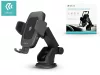 Devia szellőzőrácsba illeszthető / műszerfalra ragasztható vezeték nélküli      autóstöltő/tartó - 5V/2A - Devia Navigation Wireless Charger Car Mount - 10W -  Qi szabványos - fekete