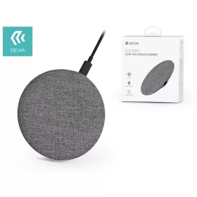   Devia Qi univerzális vezeték nélküli töltő állomás - 15W - Devia UFO Series     Ultra Thin Wireless Charger - szürke
