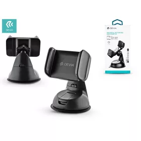   Univerzális PDA/GSM autós tartó max. 3,5-6" méretű készülékekhez - Devia        Universal Suction Pad Car Mount V2 - fekete