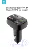 Devia Bluetooth FM-transmitter/szivargyújtó töltő - 2xUSB + MP3/WMA/WAV/Flac +  Pendrive/TF-kártyaolvasó - Devia Smart Series - fekete