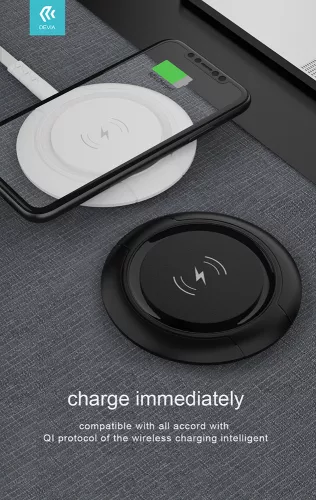 Devia Qi univerzális vezeték nélküli töltő állomás - 5V/2A - Devia Allen V.2    Wireless Charger - fekete
