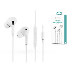   Devia univerzális sztereó felvevős fülhallgató - 3,5 mm jack - Devia Smart      Series Stereo Wired Earphone - fehér