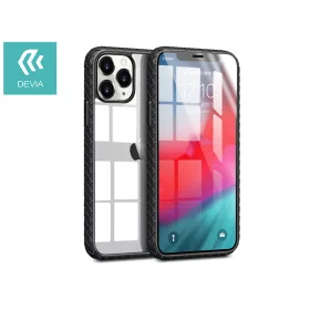   Apple iPhone 12/12 Pro ütésálló hátlap - Devia Shark-4 Series Shockproof Case - fekete/átlátszó