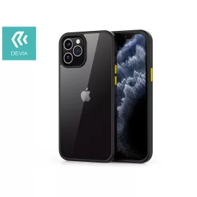   Apple iPhone 12/12 Pro ütésálló hátlap - Devia Shark Series Shockproof Case -   fekete/átlátszó