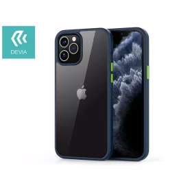   Apple iPhone 12 Pro Max ütésálló hátlap - Devia Shark Series Shockproof Case -  kék/átlátszó