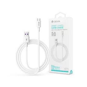   Devia USB - USB Type-C töltő- és adatkábel 1,5 m-es vezetékkel - Devia Shark    Supercharge USB Type-C - 5A - fehér