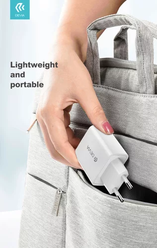 Devia hálózati töltő adapter Type-C bemenettel - 20W - Devia Smart Series PD3.0 Quick Charger - fehér