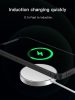 Devia Qi univerzális mágneses vezeték nélküli töltő állomás - 5V/3A - Devia     Smart MagSafe Magnetic Wireless Charger - fehér/ezüst