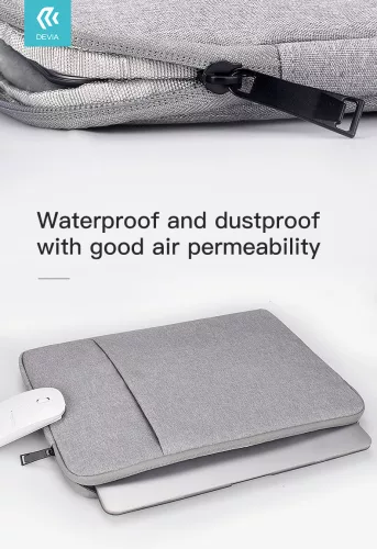 Devia univerzális védőtok Macbook Pro 15.4/16.2 készülékekhez - Devia Justyle   Business Inner Macbook Bag - szürke