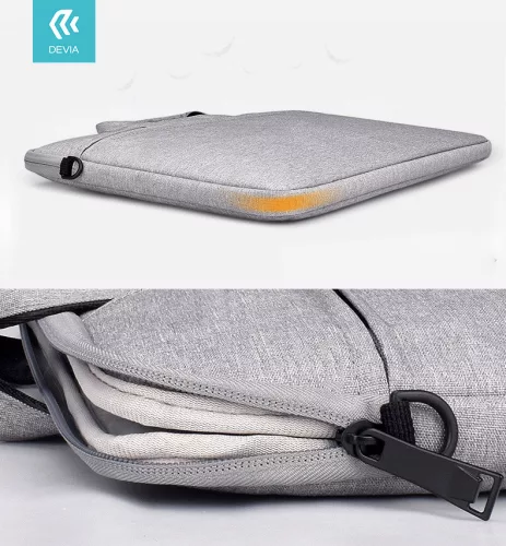 Devia univerzális védőtok Macbook Air 13.3/Pro 13.3/Pro 14.2 készülékekhez -    Devia Justyle Mackbook Hand-Bag - szürke