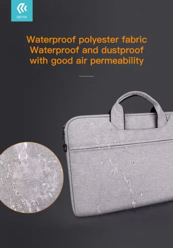 Devia univerzális védőtok Macbook Air 13.3/Pro 13.3/Pro 14.2 készülékekhez -    Devia Justyle Mackbook Hand-Bag - szürke