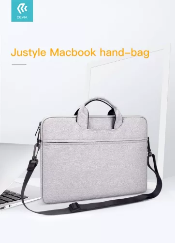 Devia univerzális védőtok Macbook Air 13.3/Pro 13.3/Pro 14.2 készülékekhez -    Devia Justyle Mackbook Hand-Bag - szürke