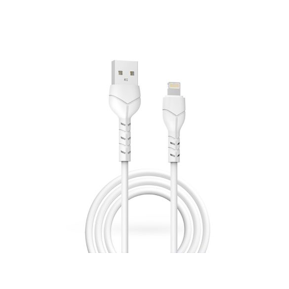 Devia USB - Lightning adat- és töltőkábel 1 m-es vezetékkel - Devia Kintone Cable V2 Series for Lightning - 5V/2.1A - fehér - ECO csomagolás