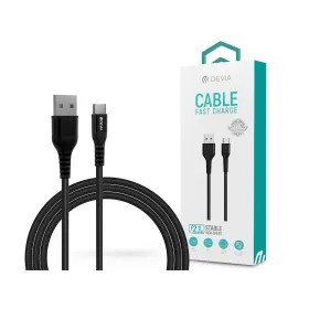   Devia USB - USB Type-C adat- és töltőkábel 2 m-es vezetékkel - Devia Gracious   Series USB Type-C Cable Fast Charge - 5V/2.1A - fekete