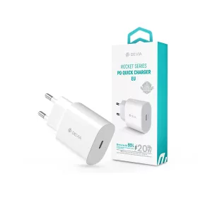   Devia hálózati töltő adapter Type-C bemenettel - 20W - Devia Rocket Series PD3.0Quick Charger - fehér
