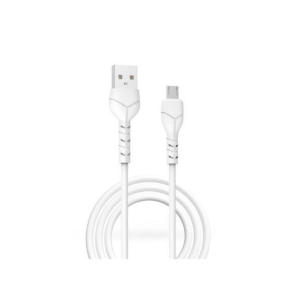 Devia USB - micro USB adat- és töltőkábel 1 m-es vezetékkel - Devia Kintone     Cable V2 Series for Micro USB - 5V/2.1A - fehér - ECO csomagolás