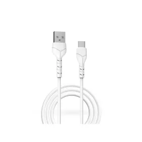   Devia USB - USB Type-C adat- és töltőkábel 1 m-es vezetékkel - Devia Kintone    Cable V2 Series for Type-C - 5V/2.1A - fehér - ECO csomagolás