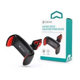   Devia univerzális szellőzőrácsba illeszthető autós tartó - Devia Kintone Series Car Air Vent Phone Holder - fekete/piros