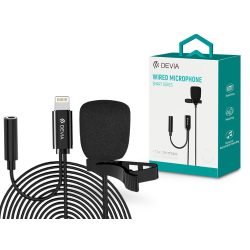   Devia vezetékes influenszer mikrofon - Lightning - Devia Smart Series Wired Microphone - fekete