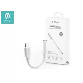   Devia Type-C - 3,5 mm jack audio adapter - Devia Smart Series Adapter Type-C to 3.5 mm with Charging - fehér