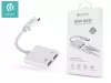Devia Type-C - 2x Type-C audio adapter - Devia Smart Series Adapter Type-C to Dual Type-C - fehér
