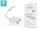 Devia Type-C - 2x Type-C audio adapter - Devia Smart Series Adapter Type-C to Dual Type-C - fehér