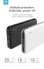 Univerzális hordozható, asztali akkumulátor töltő - Devia Smart Series 22.5W Full Compatible Power Bank - USB + Type-C + microUSB + PD - 10.000 mAh - fehér