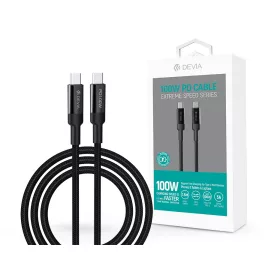   Devia USB Type-C - USB Type-C adat- és töltőkábel 1,5 m-es vezetékkel - Devia Extreme Speed Series PD Cable - 100W - fekete