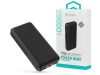 Univerzális hordozható, asztali akkumulátor töltő - Devia Kintone Series V2 Power Bank - 2xUSB + Type-C + microUSB - 20.000 mAh - fekete