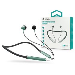   Devia Sport Bluetooth sztereó fülhallgató v5.0 - Devia Smart Series Silicone    Neckband Headset - fekete/zöld