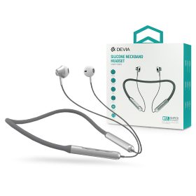   Devia Sport Bluetooth sztereó fülhallgató v5.0 - Devia Smart Series Silicone    Neckband Headset - szürke/ezüst